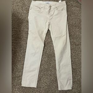 White Straight-Leg Pants